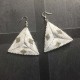 Boucles d'oreilles tissage perles japonaises miyuki blanches et argent 925